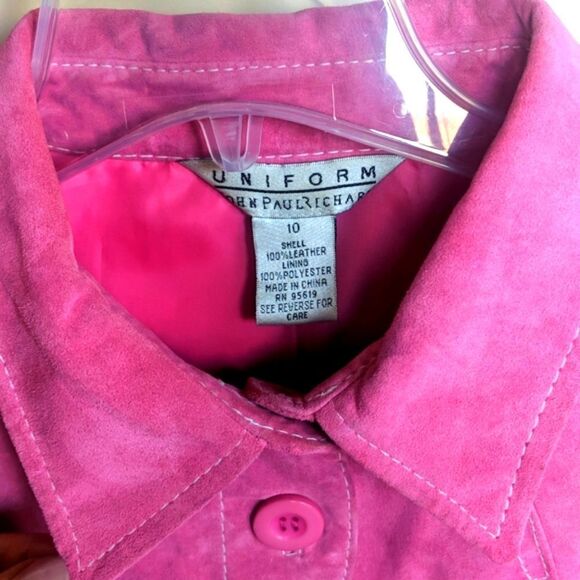 Vintage Pink 🩷 Suede Jacket by John Paul Richard - Picture 5 of 12